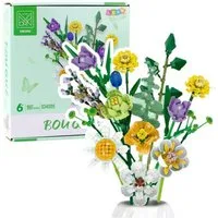 Wisam Bausteine Dekorativer Blumenstrauß aus bunten Blumen 997 Spielbausteine