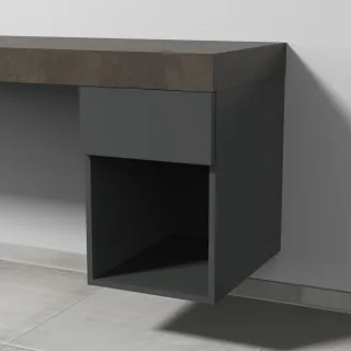 Sanipa Anbau-/Solitärschrank 2morrow (P1351) 510x350x520 Anthrazit-Matt, P135122 P135122