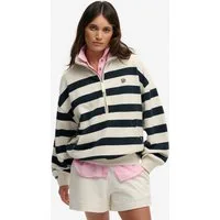 Superdry Sweatshirt STUDIOS STRIPE HALF ZIP mit hochschließendem Kragen, aus Baumwolle und Sweatware, Relaxed Fit