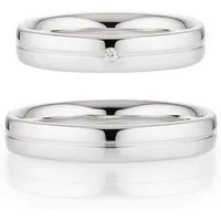 Bruno Banani Trauring Schmuck Geschenk Ehering Hochzeit Damenring Herrenring, wahlweise mit oder ohne Brillant, Made in Germany