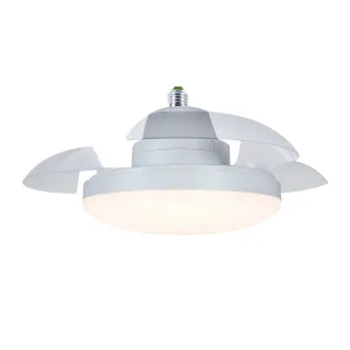 Elfeland E27 30W 2-In-1 Ceiling Fan Light with Retractable Blades 3 Color Temperatures 4-Speed Wind Quiet Operation Fan