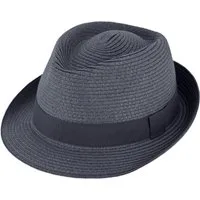 Fiebig Strohhut Papier Trilby mit Ripsband rollbar