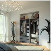 Vicco Kleiderschrank Elmo, Anthrazit, 180 x 200 cm 2er Set (2-St)