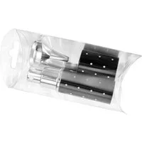 Fantasia Beauty Parfümzerstäuber Taschenzerstäuber Schwarz für 10 ml + Trichter silberfarben (1 St), Parfümzerstäuber Schwarz mit Trichter silberfarben