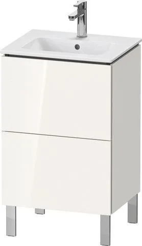Duravit L-Cube Waschtischunterbau bodenstehend Weiß Hochglanz 520x421x704 mm - LC667108585 LC667108585