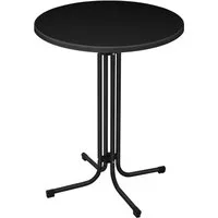 FIVMEN Stehtisch Klappbarer Ø 80 cm Bistrotisch aus Aluminium Rund 110 cm hoch Bartisch (Leichte Montage, Partytisch pulverbeschichtet)