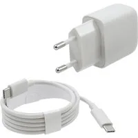 VEEV 10W Schnellladegerät USB C für iPhone und Samsung + 1 Meter Kabel Smartphone-Ladegerät (2000 mA, Spar-Set, 2-tlg., Kompatibel mit iPhone 17 Max Pro, iPhone 17/16/15, 1x Adapter 10 Watt + 1x Ladekabel USB-C auf USB-C)