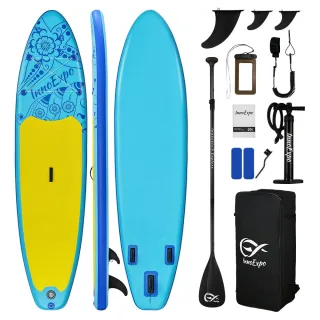 [EU Direct] InnoExpo 335*83*15CM Inflatable Stand Up Paddle Board Load 190kg Large Capacity SUP For Solo Adventure 2+1 F