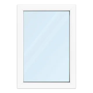 Fenster 70x100 cm, Kunststoff Profil aluplast IDEAL® 4000, Weiß, 700x1000 mm, einteilig festverglast, 2-fach Verglasung, individuell konfigurieren