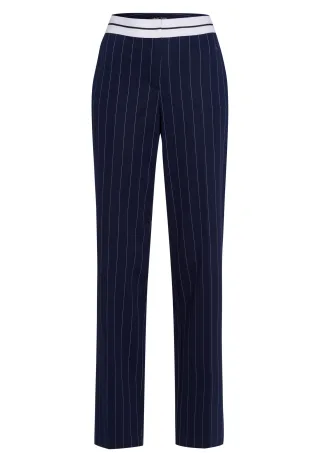Marc Aurel - Hose aus Nadelstreifen-Jersey navy varied - Gr. - 46