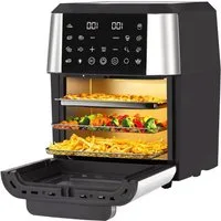 Sinaopus Heißluftfritteuse Heißluftfritteuse & Mini-Backofen 1280 – 11 L XXL, 2000 W, LED-Display, 2000,00 W, LED-Touchdisplay, 12 Programmen & umfangreichem Zubehör