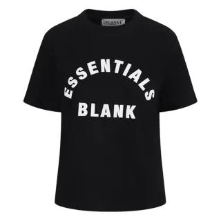 Blank Essentials - T-Shirt für Damen, Übergroßer Boyfriend (Schwarz)
