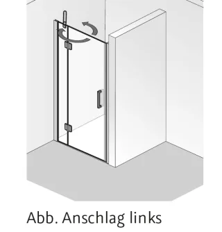 HSK Aperto Drehtür pendelbar an Nebenteil, 2-teilig 2801xxx
