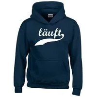 coole-fun-t-shirts Hoodie LÄUFT ! Kinder Sweatshirt mit Kapuze Hoodie Gr.128-164 Jungen +Mädchen