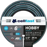 Cellfast Gartenschlauch HOBBY 1/2" 25 m 6-lagig, universal nutzbar, 1/2 Zoll (12,5 mm), verdrehgeschützt