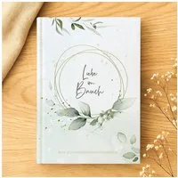 MeinBaby123® Tagebuch Schwangerschaft, Geschenke für Schwangere, Schwangerschafts Journal, Schwangerschaftsbuch "Liebe im Bauch" vergoldet