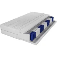 Taschenfederkernmatratze Taschenfederkern-Matratze 7 Zonen 20 cm Härtegrad H3, Deine Möbel 24, 20 cm hoch, (Bezug Schwarz oder Weiß, 80x200 90x200 100x200 120x200 140x200 160x200 180x200 200x200), Doppelseitig