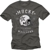MAKAYA Print-Shirt Buds Trikot Mücke 63 American Football Helm Motiv Herren/Männer mit Druck