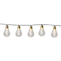 STAR TRADING LED-Lichterkette Glow, 10-flammig, 10x5 warmweiße LEDs, ca. 3,6 m, mit Trafo IP44, Vierfarb-Karton