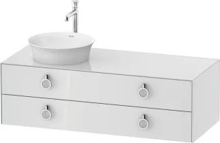 Duravit White Tulip Konsolenwaschtischunterbau wandhängend Weiß Hochglanz 1300x550x408 mm - WT4992L8 WT4992L8585