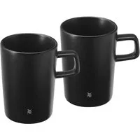 WMF Tasse KINEO, Kaffeetassen 2er Set, Schwarz, 2-tlg., Steinzeug, 250 ml Fassungsvermögen