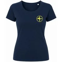 DIE FANTASTISCHEN VIER Kurzarmshirt T-Shirt ´Die Da´ 92 Girlie – Dunkelblau – Unisex tailiert in S–XL