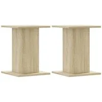 vidaXL Blumenständer Pflanzenständer 2 Stk. Sonoma-Eiche 30x30x40 cm Holzwerkstoff (1 St)
