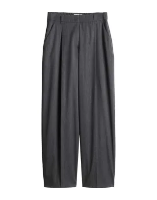 OPUS PANTS - Hose mit Bundfalten – Moira Bloom grau - Gr. - 36