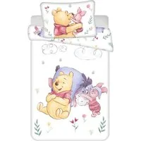 Disney Winnie Puuh Babybettwäsche Set 100 x 135 cm Baumwolle mit Reißverschluss, Baumwolle