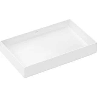 hansgrohe Xuniva Evo E Aufsatzwaschtisch 63015450 650x400mm, ohne Hahnloch/Überlauf, SmartClean, Hygiene Effect, weiß