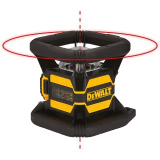 DEWALT Akku 2-Punkt-Rotationslaser 18V rot Tool Connect + Akku + Schnellladegerät - DCE080D1RS-QW
