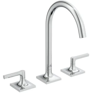 Ideal Standard Joy Neo 3-Loch-Waschtisch-Armatur BD146AA Hebelgriffe, Ausladung 168mm, ohne Ablaufgarnitur, chrom