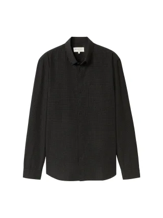 Denim Tom Tailor - Strukturiertes Hemd black dobby dot - Gr. - S