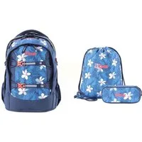 2be Schulrucksack Blue, mit Turnbeutel und Federmäppchen