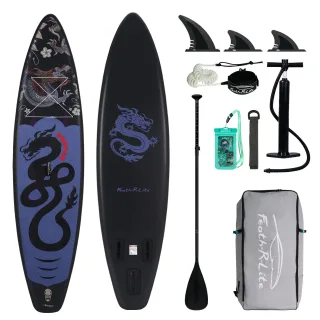 [EU Direct] FunWater 350cm Large Size Inflatable Stand Up Paddle Board Surfboard Complete Paddleboard Accessories Adjust
