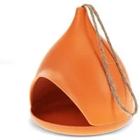 Rex London Vogelhaus Futterstation für Vögel aus Bambusfaser 17,5x19,5cm Futterhaus