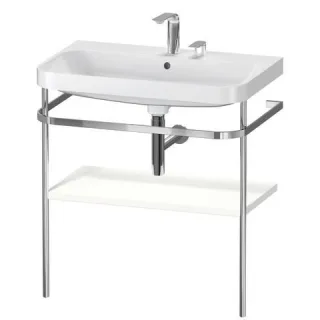 Duravit Happy D.2 Plus c-shaped Set mit Metallkonsole Weiß Supermatt 775x490x850 mm - HP4837E8484 HP4837E8484