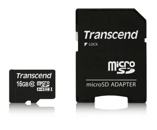 Transcend Flash-Speicherkarte (microSDHC/SD-Adapter | ts16gusdhc10 |