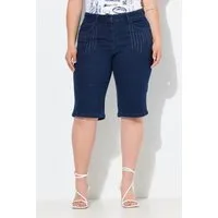 MIAMODA 5-Pocket-Jeans Jeans-Bermuda gerade Glitzersteinchen-Strahlen
