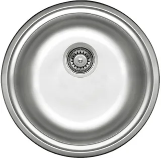 Neuesbad 1-Becken Spüle ohne Abtropffläche, Edelstahl Gebürstet, DIA 420x170, 3,5'' mit Zubehör NB1DEZHC08031