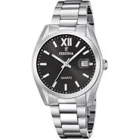 Festina Quarzuhr F20707/6, Armbanduhr, Damenuhr, Herrenuhr, Edelstahlarmband, analog, Tag