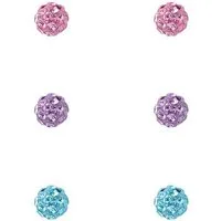 ALEXANDER YORK Ohrstecker-Set BALL KRISTALL, 3-tlg., 925 Sterling Silber