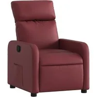 vidaXL Sessel Relaxsessel Weinrot Kunstleder (1-St)