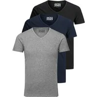 Jack & Jones T-Shirt Basic V-Neck (3-tlg., 3er Pack) etwas länger geschnitten, nicht zu kurz
