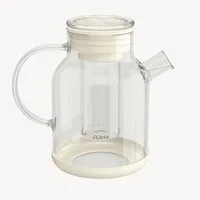 Zoha Teekanne Glasteekanne mit Sieb 1,5 Liter - Hitzebeständiger Teebereiter, Premium Borosilikatglas mit Siebeinsatz