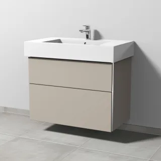 Sanipa 3way Waschtischunterbau zu Duravit Vero Waschtisch mit 2 Auszügen, Kaschmir-Matt BP7181U