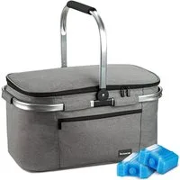 bomoe Kühltasche 32 Liter Kühlkorb Faltbar IceBreezer, Outdoor Rucksack mit 16h Kühlfunktion