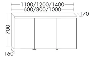 Burgbad Spiegelschrank Accura Preisgruppe 1 700x1100x170 Sandstein Solid Matt, SPQK110RF6460 SPQK110RF6460