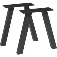 en.casa Tischgestell (2-St., 2er Set), »Mariager« Stahl 42 x 40 cm Schwarz