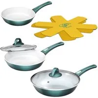 Genius Bratpfanne Genius Cerafit Fusion Pfannen (7 Teile) Bratpfanne, Keramik (Set), Lotus-Effekt